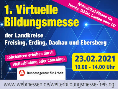 1. Virtuelle Bildungsmesse der Landkreise Freising, Erding, Dachau und Ebersberg