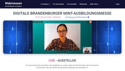 Live-Einblendung als Messeveranstalter